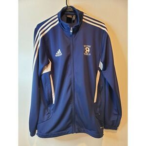 Adidas Pullover Zip Jacket Men Size S Navy Blue Long Sleeve Climacool Top Soccer